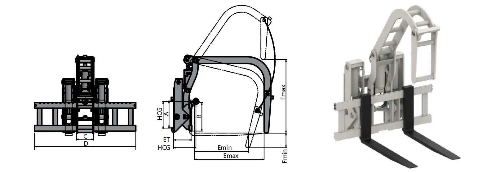 Wontonne-Forklift-Attachments-Hinged-steel-pipe-handler Wontonne-Forklift-Attachments-Hinged-steel-pipe-handler